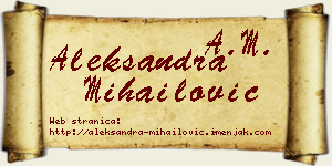 Aleksandra Mihailović vizit kartica